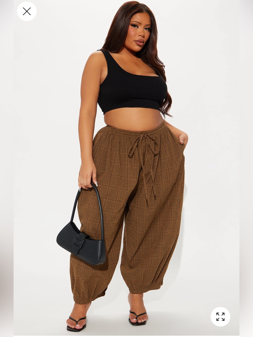 Jolene Plaid Barrel Pant